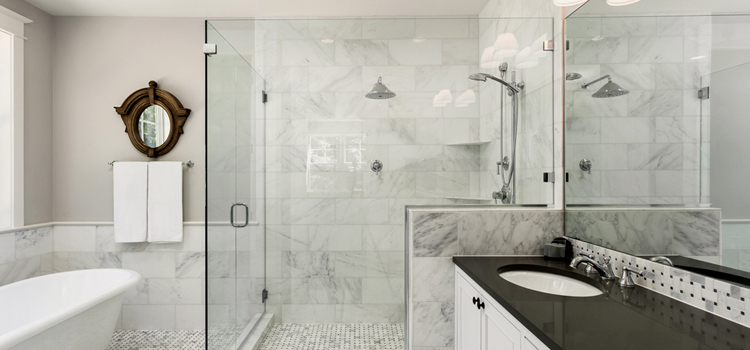 bathroom shower door installation in Exeter