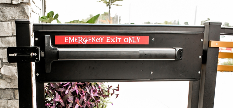 emergency push bar installation in Exeter