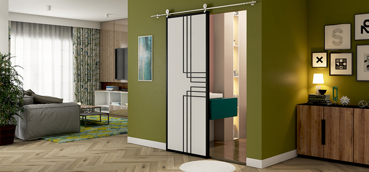 sliding bathroom door installation in Exeter